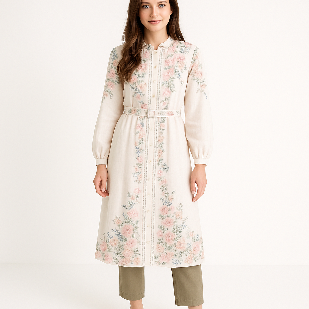 Women's Floral Print Midi Dress