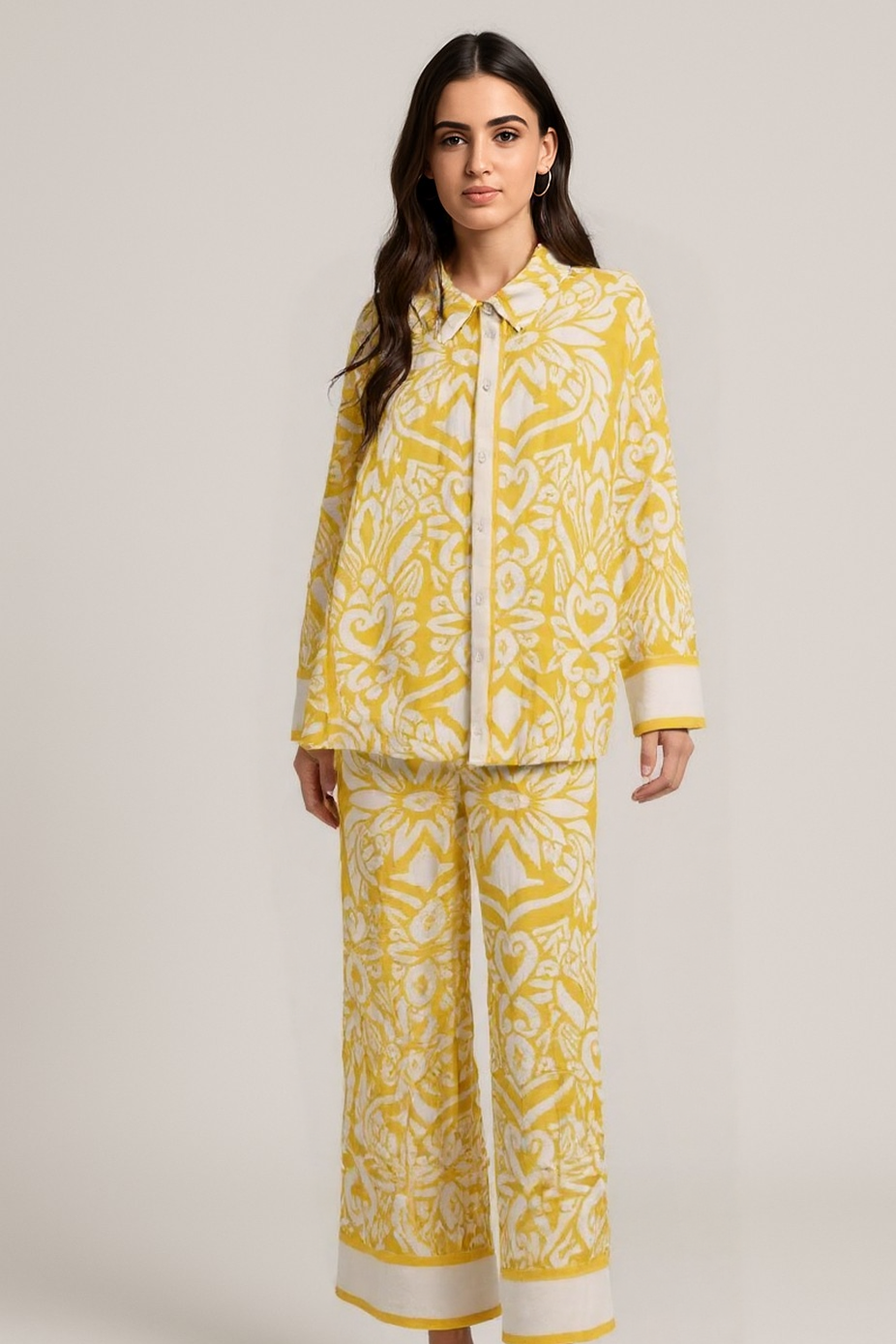 Women's Yellow Floral Co-ord Set