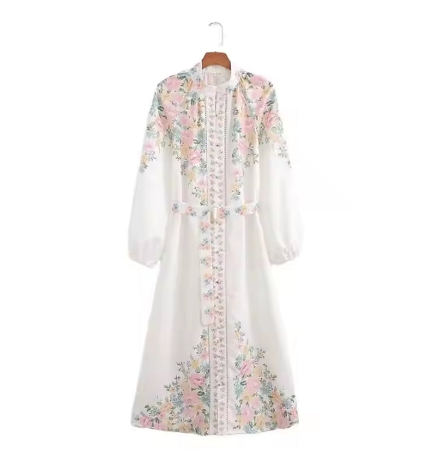 Women's Floral Print Midi Dress