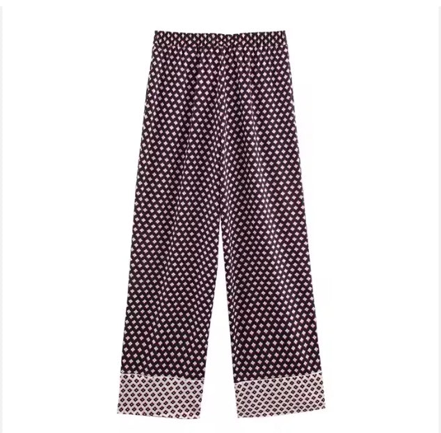 Women's Printed Satin Co Ord Set