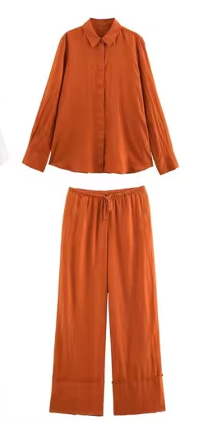 Rusted Color Co-Ord Set Linen