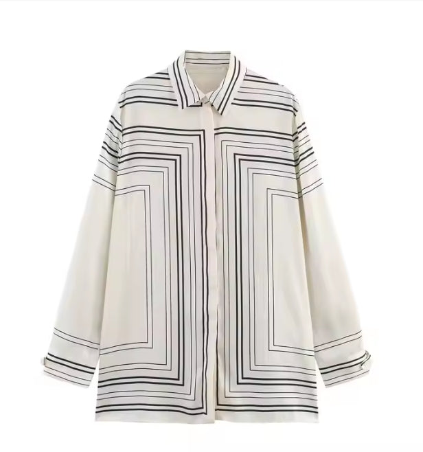 Vintage Geometric Blouse