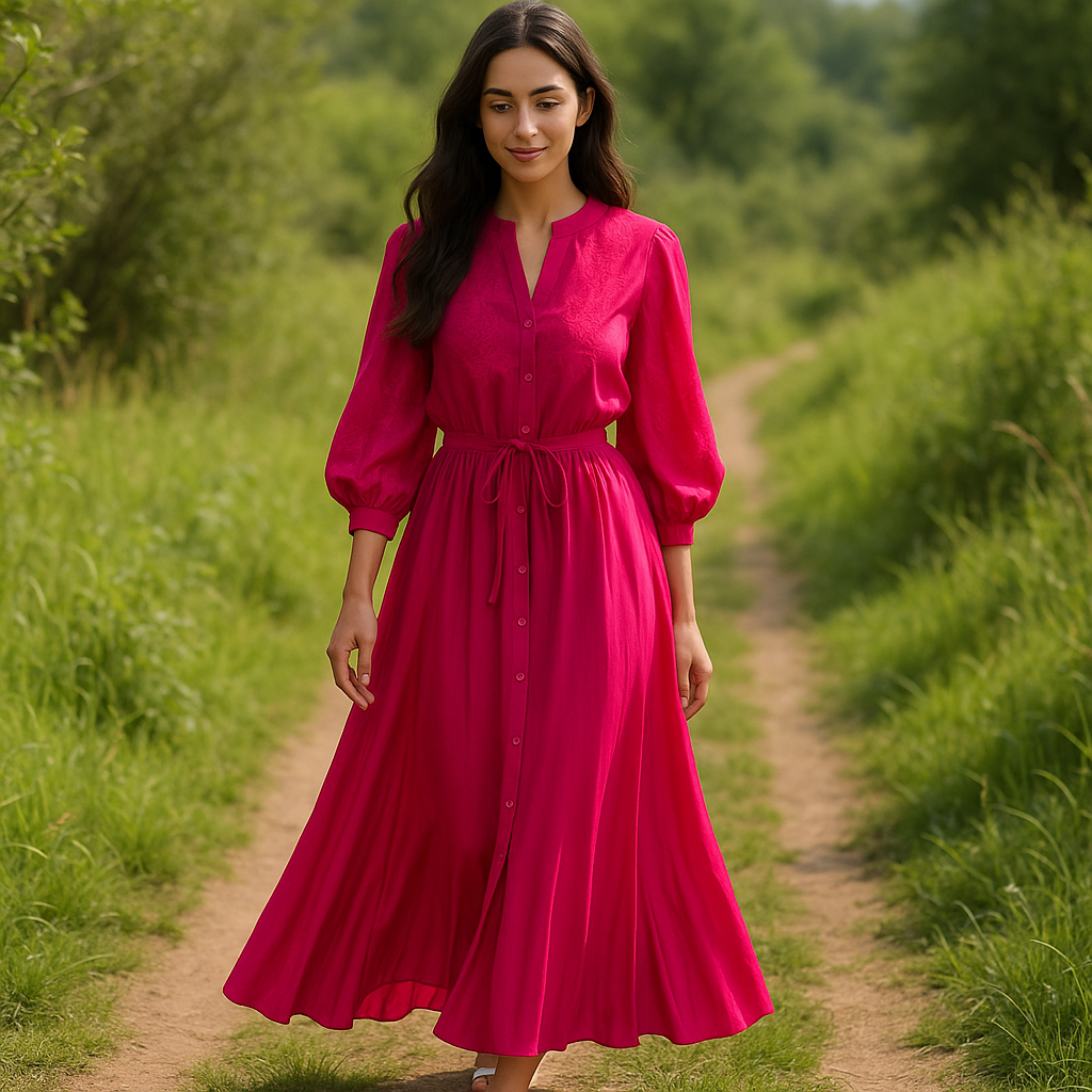 Pink Embroried Dress