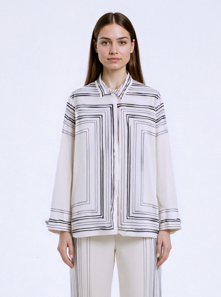 Vintage Geometric Blouse