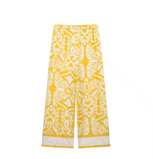Women's Yellow Floral Co-ord Set