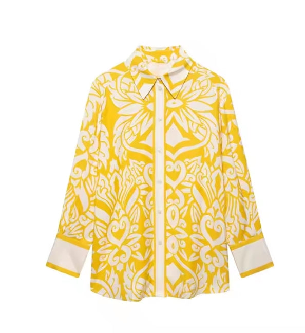 Women's Yellow Floral Co-ord Set